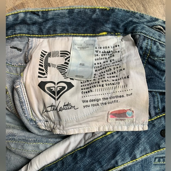 Roxy skinny jeans acid light wash limited edition size 7 - Picture 7 of 12